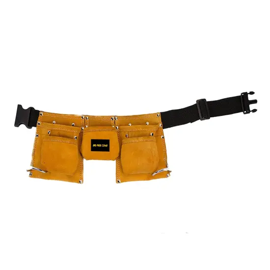 Big Mo's Toys Tool Belt - Kids Brown Faux Suede Pretend Play Belt for Tools with Adjustable Strap {2}