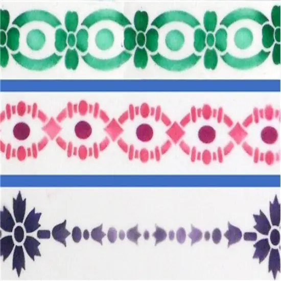 Three Marquetry Cake Stencil Sides | C565 by Designer Stencils | Cake Decorating Tools | Baking Stencils for Royal Icing, Airbrush, Dusting Powder | Reusable Plastic Food Grade Stencil for Cakes | Easy to Use & Clean Cake Stencil {3}