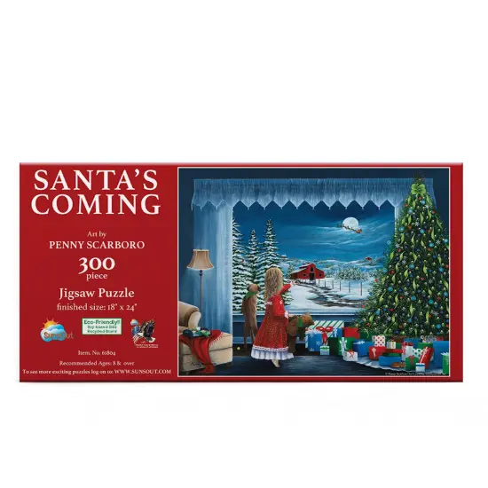 Sunsout Santa's Coming 300 pc Christmas Jigsaw Puzzle 61804 {4}