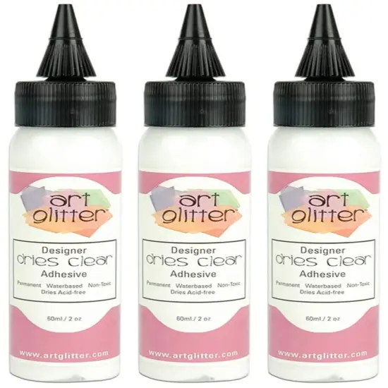 Art Glitter Designer Dries Clear Adhesive, 2 oz bottle, Sеt оf 3 {1}