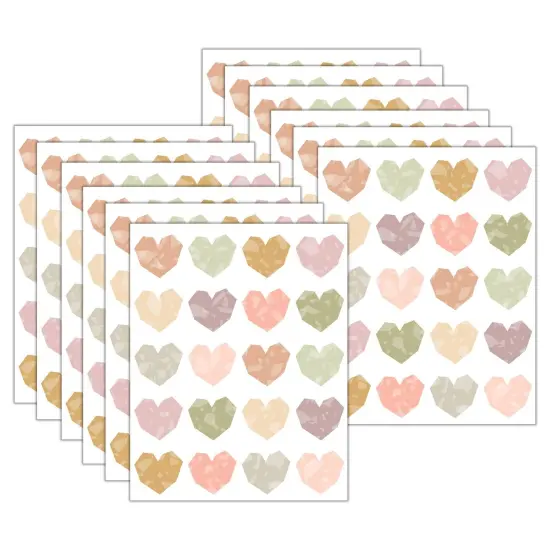 Terrazzo Tones Hearts Stickers, 120 Per Pack, 12 Packs {1}