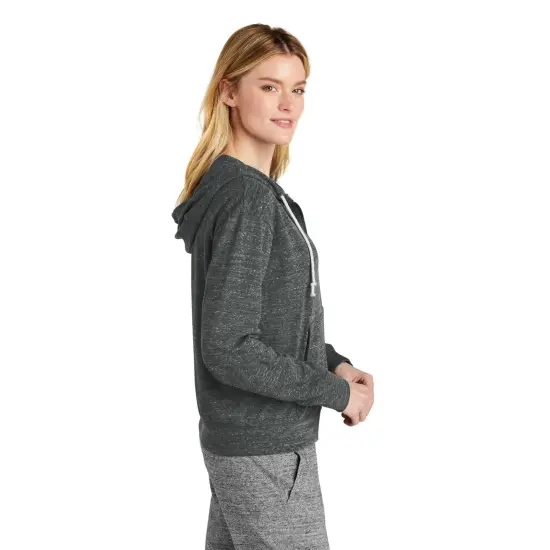 JERZEES&reg; Snow Heather French Terry Raglan Hooded Sweatshirt Navy {7}