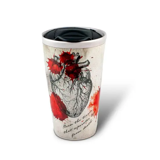 Penny Dreadful Mugs | Penny Dreadful White Ceramic Blood Strain Travel Mug {5}