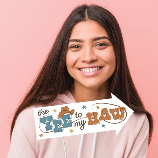 Big Dot of Happiness Funny My First Rodeo - Little Cowboy 1st Birthday Party Photo Booth Props Kit - 10 Piece {3}