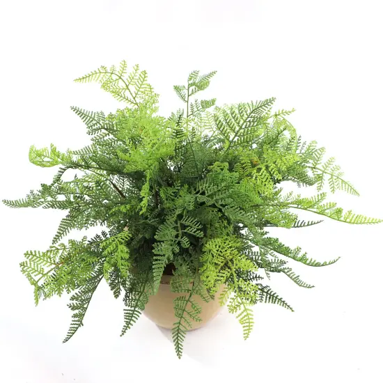 12-Pack: 17" UV Leather Leaf Bush with Lifelike Fronds, Floral Home by Artificial Flowers {3}