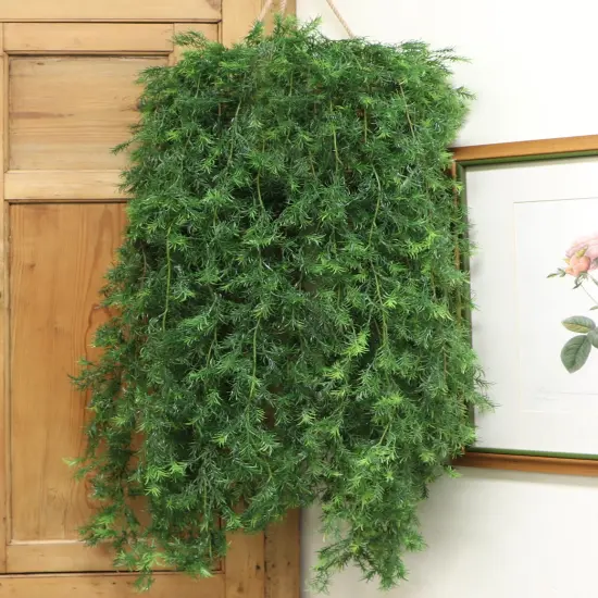 46-Inch Sprengeri Ivy Vine - Set of 6 Faux Greenery, Lush Natural Look for Home, Office & Event Decor - All-Season Accent, Floral Home by Artificial Flowers {2}