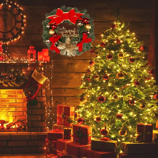 LED-Lit Christmas Wreath {3}