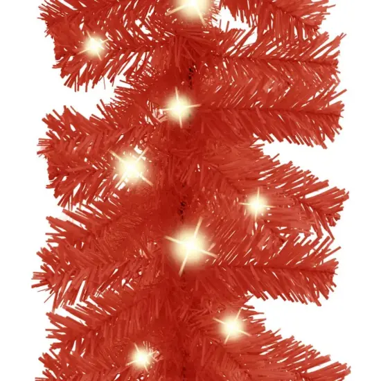 33 ft Red Christmas Garland with LED Lights {2}