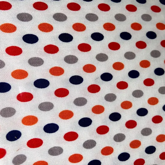 Cotton Fabric by the yard -- Small Dots Boy (Colored Polka Dots) - White Background -- Ref. C350-02 BOY -- Small Dot Collection by Riley Blake Designs&reg; {3}