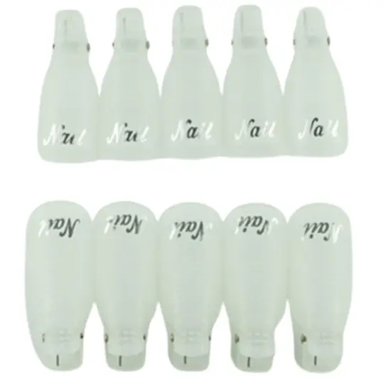 Kitcheniva Silicone UV Gel Polish Remover Wrap Soak Off Cap Clip Nail Art Tool Clear-10 pcs {1}