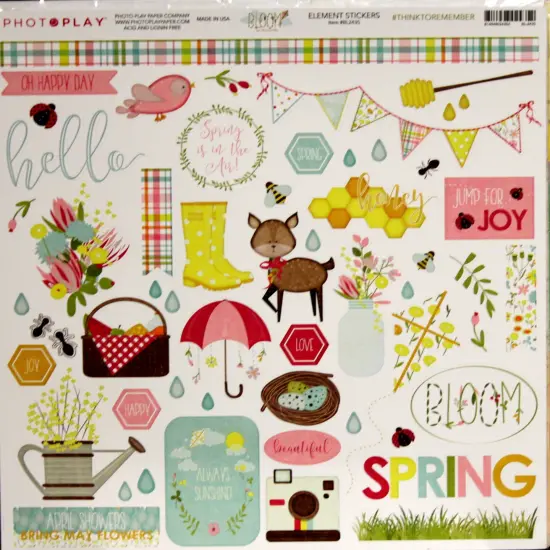 Photoplay Bloom 12 x 12 Cardstock Element Stickers {1}