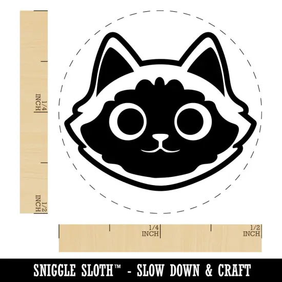 Siamese Himalayan Cat Head Self-Inking Rubber Stamp Ink Stamper for Stamping Crafting Planners Brown {1}