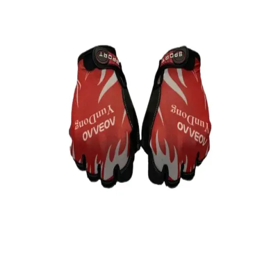 Kitcheniva Gloves Half Finger Sports Cycling MTB Bicycle Motorcycle Red {3}