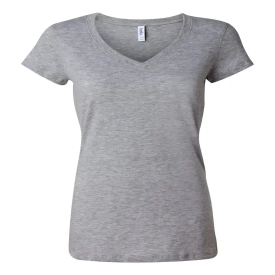 BELLA + CANVAS&reg; Women&rsquo;s Jersey V-Neck Short Sleeve Tee Athletic heather {1}