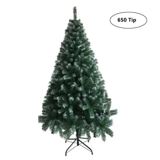 6FT Iron Leg White PVC 812 Branches Christmas Tree {2}