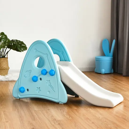 Freestanding Baby Slide Indoor First Play Climber Slide Set for Boys Girls Blue {2}