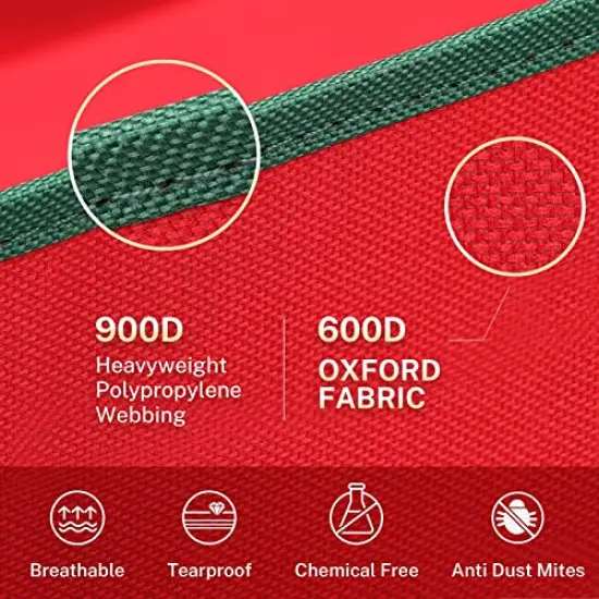 Christmas Wrapping Paper Storage Bag, 42 inch Gift Wrap Organizer Underbed Storage Box Container 600d Oxford Fabric Wrapping Paper Holder for Storing Rolls, Ribbons, Bows 42L x 14W x 5.5H {5}