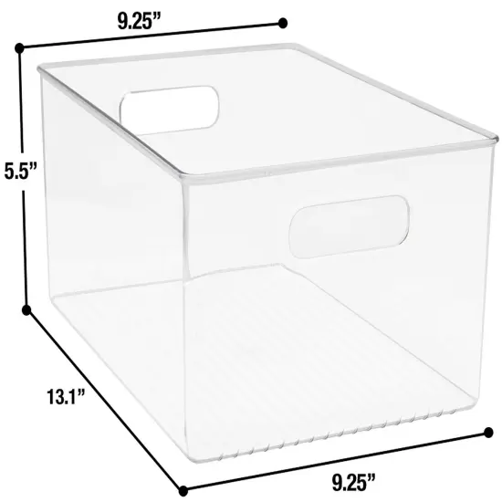 Sorbus Clear Plastic Storage Bin {6}
