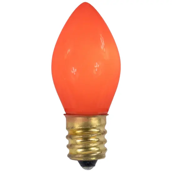 Northlight Opaque C7 Incandescent Christmas Replacement Bulbs - Orange - Pack of 25 {1}