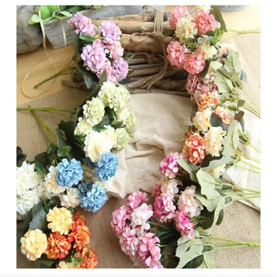 Kitcheniva 10 Heads Artificial Hydrangea Flowers Bouquet Home Decor {3}