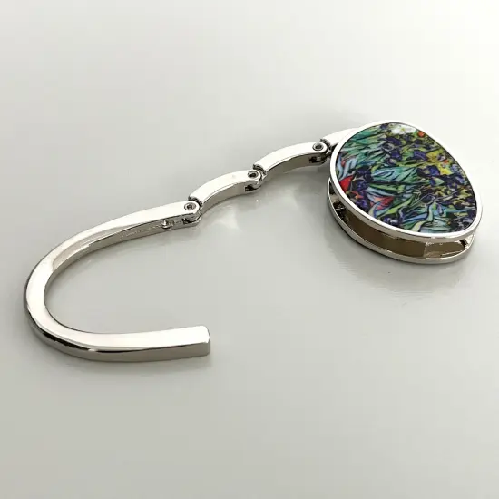 Wrapables Stylish Purse Hook Hanger, Foldable Handbag Table Hanger, Irises {5}