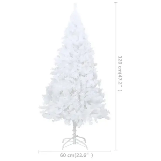 4 ft White Christmas Tree with Thick PVC Branches {2}