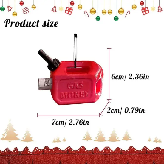 Christmas Gas Money Oil Can Xmas Tree Decoration {2}