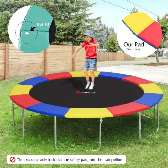 12 Feet Waterproof and Tear-Resistant Universal Trampoline Safety Pad Spring Cover Multicolored {2}