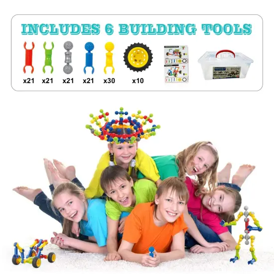 125 Pieces Educational Construction Engineering Building Blocks Kit for Ages 3 4 5 6 7 8 9 10 Year Old Boys and Girls,Best Gift for Kids Creative Games & Fun Activity {6}
