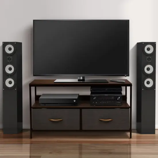 Sorbus TV Stand Dresser with 2 Drawers - Television Riser Chest with Storage - Bedroom, Living Room, Closet, & Dorm Furniture Brown {2}