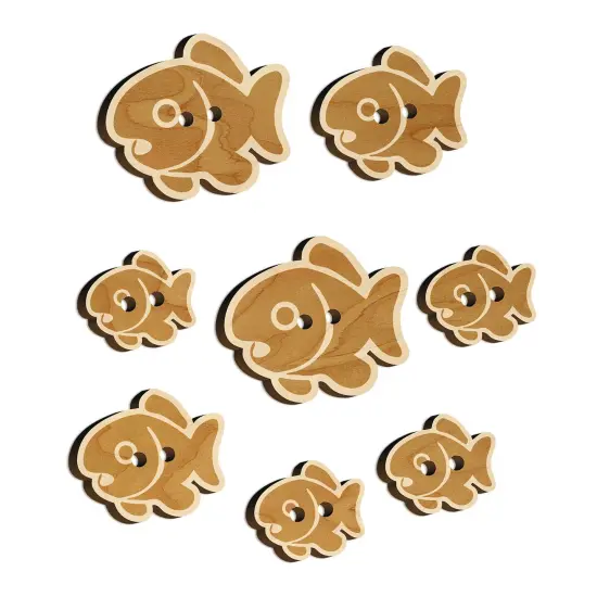 Cute Fish Wood Buttons for Sewing Knitting Crochet DIY Craft {7}