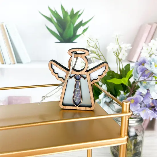3.5" (H) Forever Your Father Ornament - Handcrafted in Texas - Mother's Angels® Christmas Angel Wings Figurine {3}