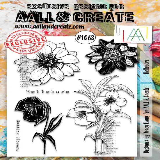 AALL And Create A5 Photopolymer Clear Stamp Set-Hellebore {1}