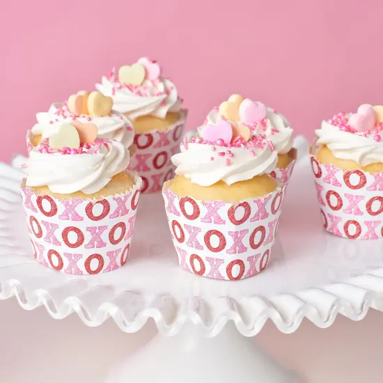 Big Dot of Happiness Conversation Hearts - Valentine's Day Party Decorations - Party Cupcake Wrappers - Set of 12 {3}