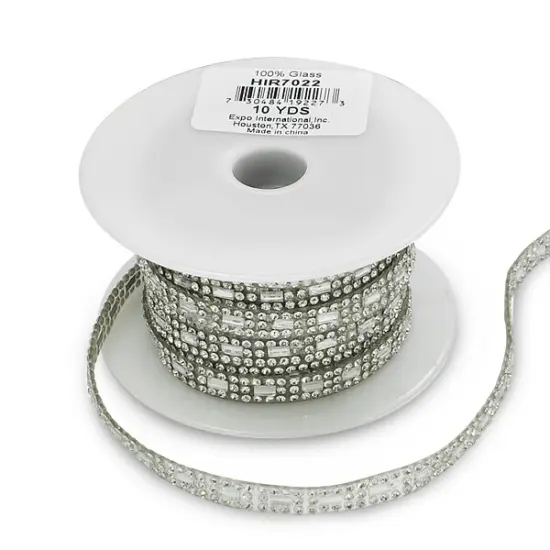 5 yards of Alejandra Emerald-cut Rhinestone Iron-on Decorative Trim {2}