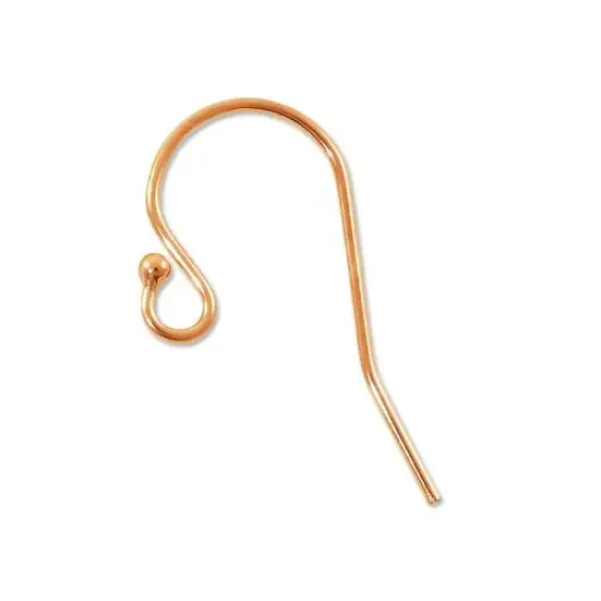 JewelrySupply Rose Gold Filled Earring Wires with Ball End (1 Pair of Earrings) {3}
