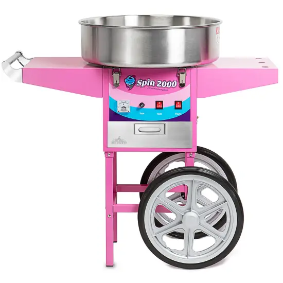 Olde Midway Cotton Candy Machine Cart, SPIN-2000 Electric Candy Floss Maker, Commercial-Grade {3}