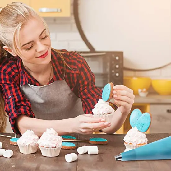 Kasmoire Reusable Piping Bags and Tips Set, Cake Decorating Tools with Icing Pastry Bags, Icing Bags Tips, Couplers and Frosting Bags Ties for Cookie Cupcakes {2}