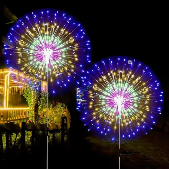 Outdoor Solar Firework Lights - 150 LED Waterproof Garden Decor Lights {4}