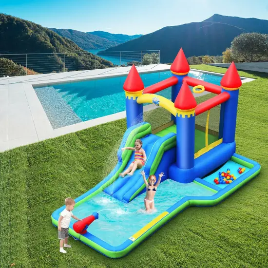 Kids Inflatable Bounce House Water Slide {2}