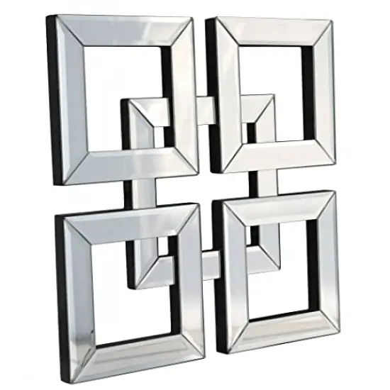 Square Mirrored Wall Decor Decorative Mirror 12x12 inches Modern Fashion DIY Silver Wall-Mounted Mirrors {1}