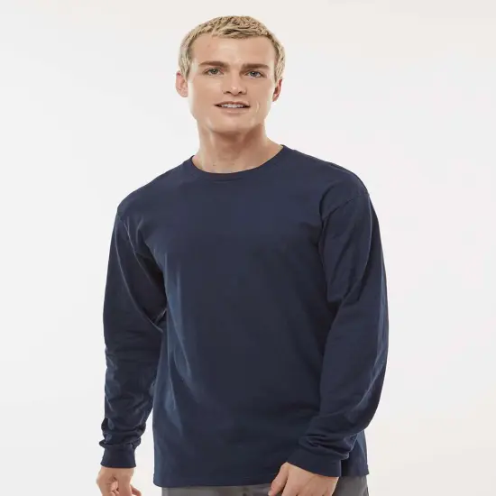 Tultex&reg; Heavyweight Jersey Crew Neck Long Sleeve T-Shirt Royal {5}