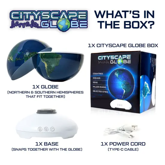 USA Toyz CityScapes Illuminated Globe for Kids Learning {6}