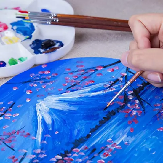 7 Pcs Detail Model Paint Brushes for Acrylic, Gouache, Oil, Tempera and Face Painting {6}