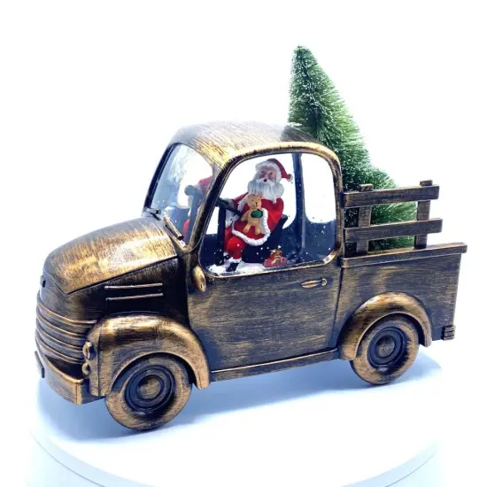 Snow Globe with Santa Inside Car {1}