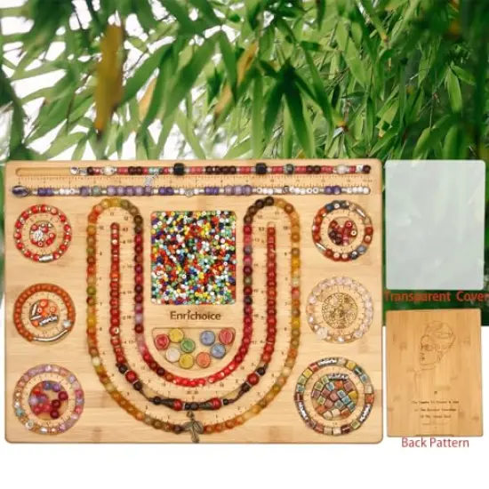 New Bamboo Combo Beading Board for Jewelry Bracelet Making and Other Jewelry Necklaces Design Beading Mats Trays {2}