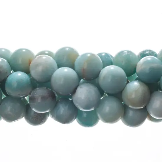 Earth's Jewel Semi-Precious 12mm Amazonite Natural Round Strung Bead {1}