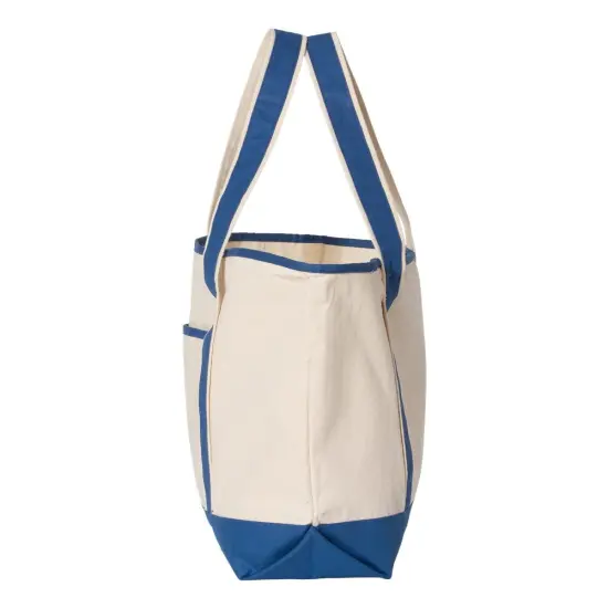 Large Canvas&reg; - Deluxe Tote 34.6L - Elevate Your Everyday Carry with Unmatched Elegance Natural/ royal {4}