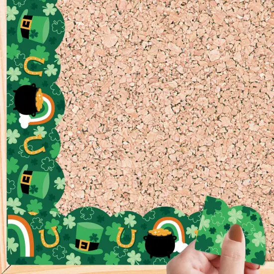 Big Dot of Happiness Lucky St. Patrick's Day - Scalloped Classroom Decor - Bulletin Board Borders - 51 Feet {1}