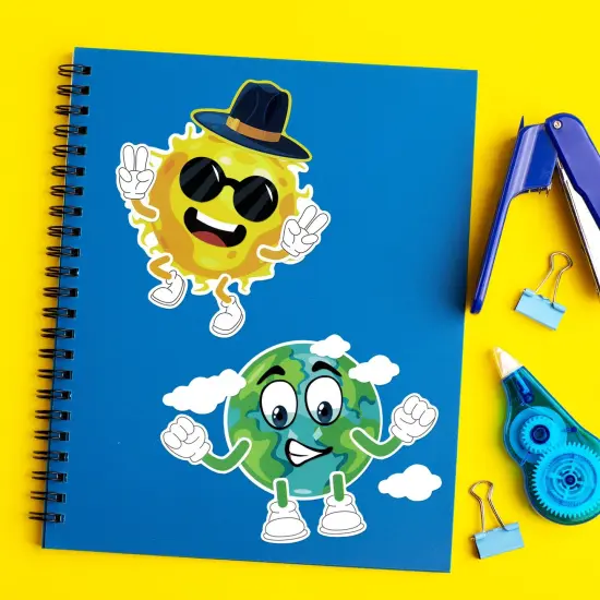 Wrapables Make Your Own Sticker Sheets, DIY Make a Face Animal, Food, Party Favor Stickers (24 Sheets) Outer Space {4}